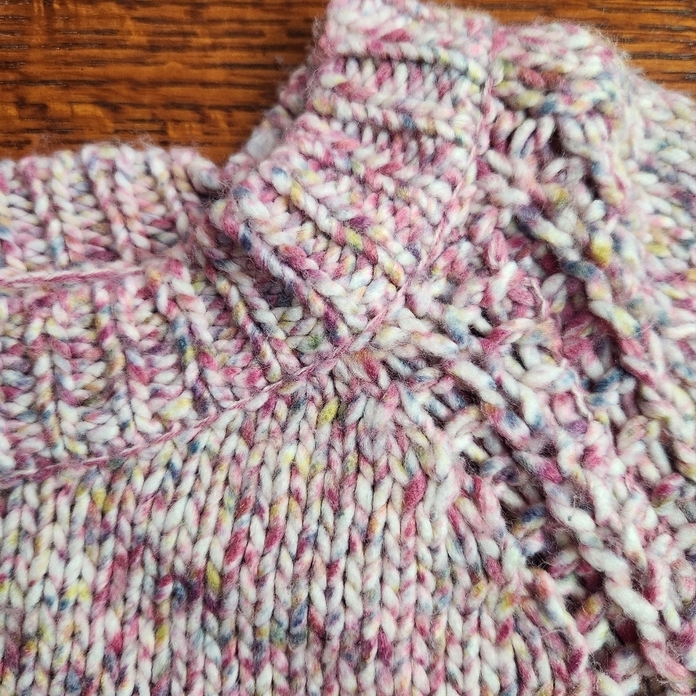 Belle Du Jour Women's XL chunky knit pink crew neck sweater - Picture 11 of 11
